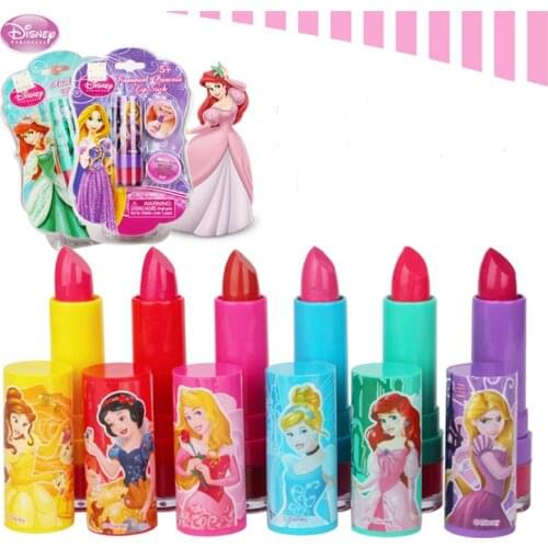 Disney Frozen Snow for Childrens Cosmetics Safe Non-toxic Moisturizing Lipstick Baby Lip Gloss Girl Toys Christmas Gift