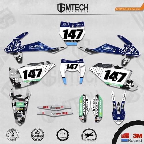 DSMTECH Customized Team Graphics Backgrounds Decals 3M Custom Stickers For KTM 2017-2019 EXC 2016-2018 SXF 024