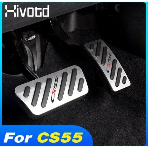 Hivotd Accelerator Pedal Cover Non-Slip Fuel Brake Plate Pad Footrest Accessories Auto Protection Refit Parts For Changan CS55