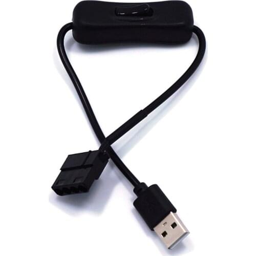 USB Cable With Switch ON/OFF Cable Extension Toggle For USB Fan Power Supply Line Durable USB To 4Pin Adapter With Switch