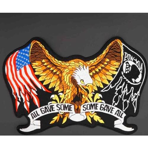 All Gave Some Eagle Large Embroidery Badge Cloth Leather Jacket Decoration Back High-grade Iron-On