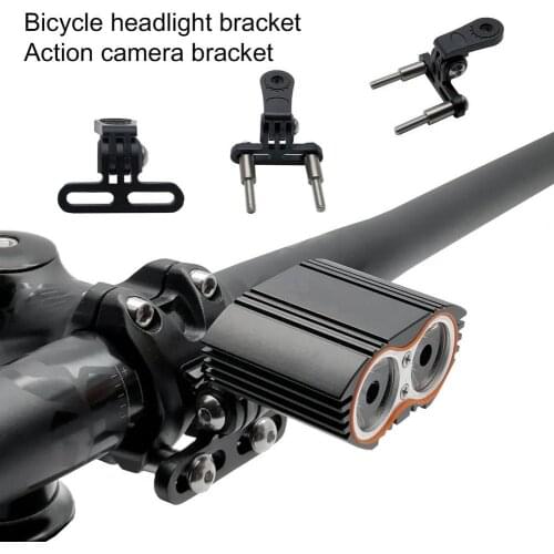 Bike Camera Mount Solid Sturdy Aluminium Alloy Bicycle Front Light Camera Bracket for Mountain Biking