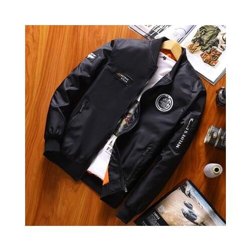 New Mens Bomber Jackets Male Outwear Slim Cargo Coats Fashion Mens Embroidery Baseball Jackets Chaqueta Brand Clothing