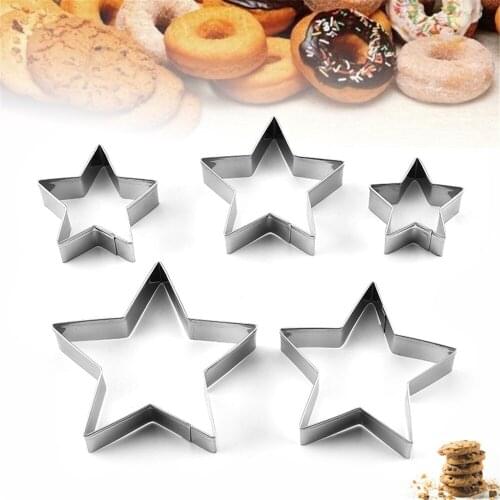 Moon Star Biscuit Mold Cookie Cutters Set DIY Cake Baking Tools Ramadan Party Home Decor Wedding Holiday Metal Cookie Cutters