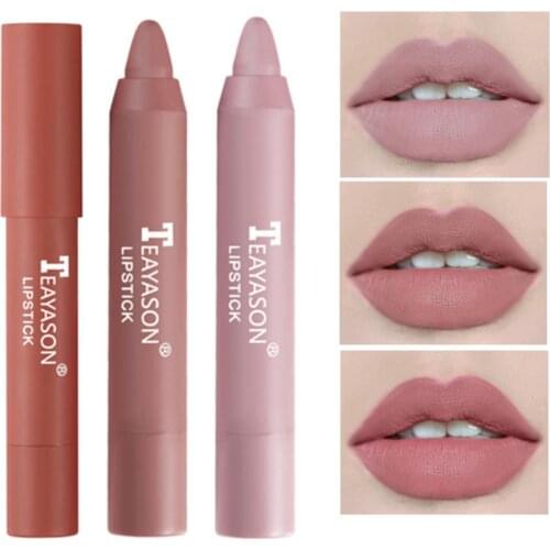 TEAYASON Hot Selling Matte Lipstick Pigmented Maquillaje Moist Lip Tint Easy to Wear Lipsticks Pen Makeup Sexy Lip Cosmetics