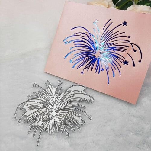 Craft Metal Cutting Dies Romantic Fireworks Frame Decoration Scrapbooking Album Paper DIY Card Craft Embossing Die Cuts