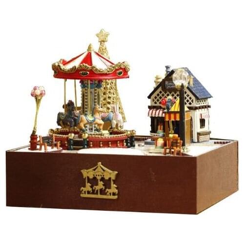 Diy Miniature Wooden Doll House Furniture Kits Toys Handmade Craft Miniature Model Kits DollHouse Toys Gift For Children T020