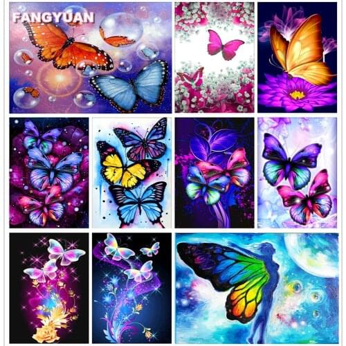 5D Diy Diamond Painting Accessories Fresh Colorful Butterfly Full Drill Diamond Mosaic Embroidery Cross Stitch Kit Home Decor