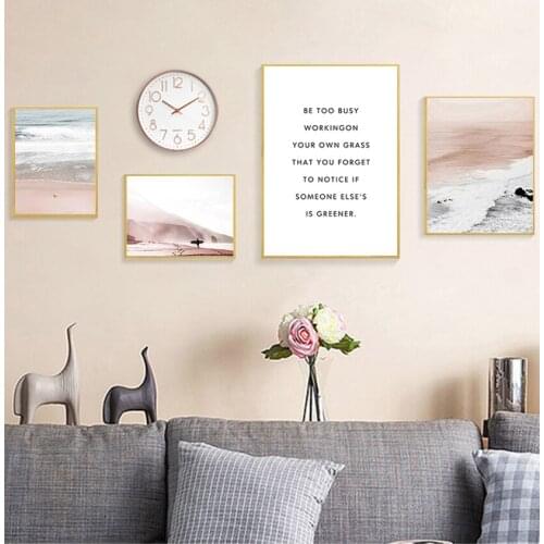 Wall Art Decoration Picture Artwork Home Decor Ocean Waves Landscape Canvas Painting Sunset Sea Beach Poster Print Nordic