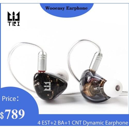 TRI Starlight 4Electrostatic Driver Units+2Balanced Armature Driver+10MM Carbon Nanotube Dynamic Driver HIFI In Ear Earphone
