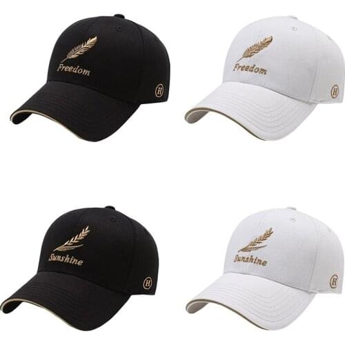 2020 New Neutral Cotton Outdoor Baseball Cap Feather Embroidery Snapback Fashion Sports Hat Men And Women Hat