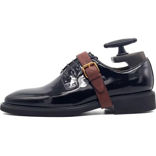 New Winter Fashion Pointed toe Oxford Casual shoes Genuine leather Formal Derby Shoes handmade Lace up Business men shoes