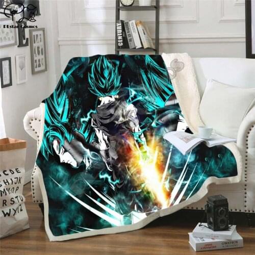 Anime 3D Printed Sherpa Blanket Couch Quilt Cover Travel Bedding Outlet Velvet Plush Fleece Blanket Bedspre style-20