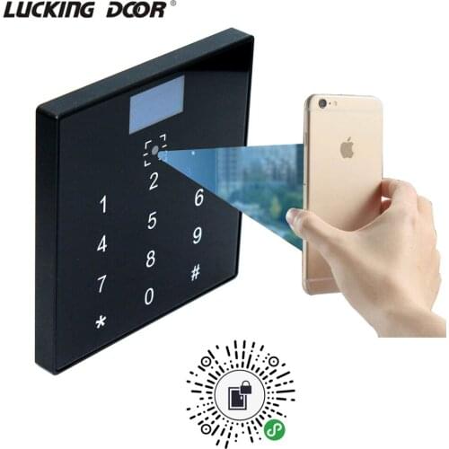 Barcode Qr code reader access control reader 13.56Mhz IC card reader RS232 RS485 Wiegand 26 34 TTL 20000 user wechat free SDK