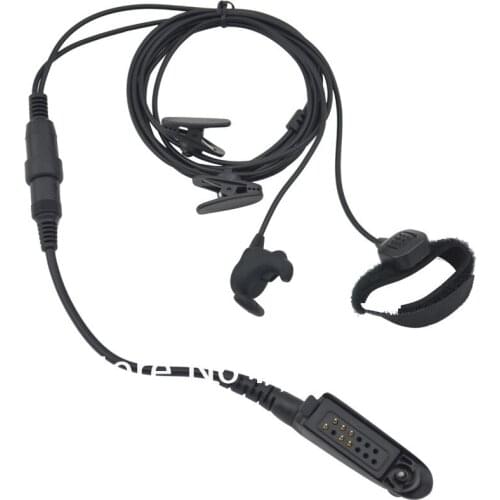 M328 Plug 2-wired PRO Ear vibration w/cable control & MIC for Motorola GP328 GP338 GP340 GP360 GP380 GP640 MTX850 PRO5150