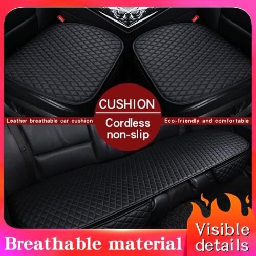 Universal Auto Car Seat Covers Protector Pad Mat Breathable PU Leather Car Front Rear Back Seat Cover Auto Seat Cushion 4 Colors