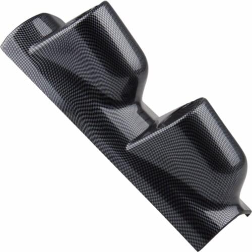 52mm 2'' Carbon Fiber Pillar 2 dual Hole Gauge Meter Mount Holder Pod Universal