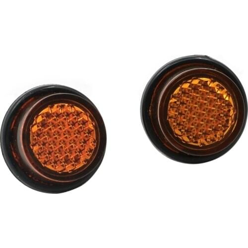 2 PCS Universal Round Side Reflector Reflective Plate Case For ATV Dirt Bike Motorcycle Bicycles Motorbike Motocross