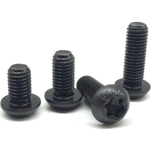 20pcs M3 M4 torx security screws round head bolts male screw 10.9 grade carbon steel thread plum 6mm-25mm length