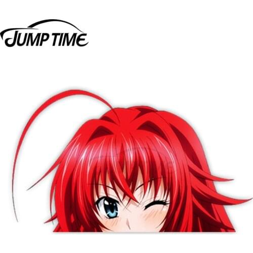 Jump Time High School DxD Rias Gremory 184 Cute Anime Girl Peeker Vinyl Decal Window Waifu Car Stickers