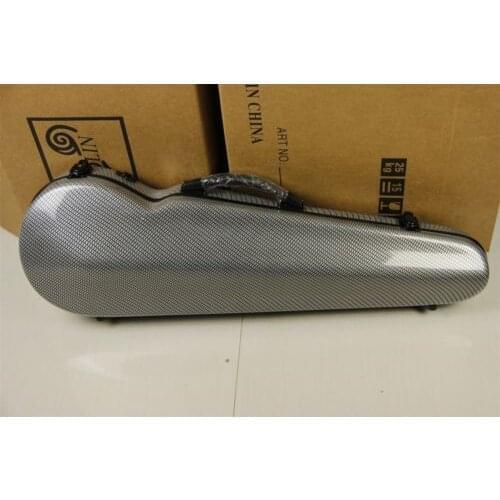 High Quality New Violin 4/4 Full Size Composite Carbon Fiber Case With Bow Holders Light Gray Case Parts Accessories