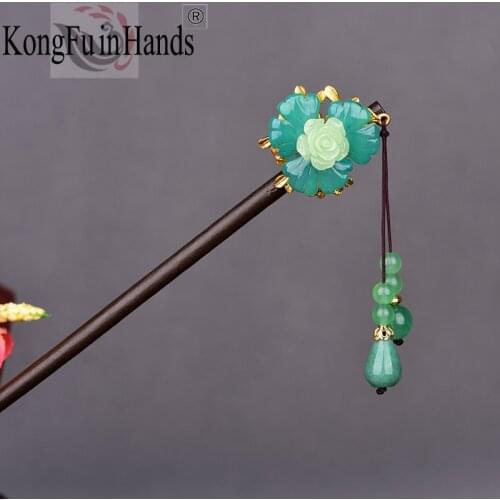 1PCS Women Retro Style Hair Clip Hairpin Ladies Beautiful hairpin Wood Ornament Tassel Accessories For Female Gift Fashion Trend