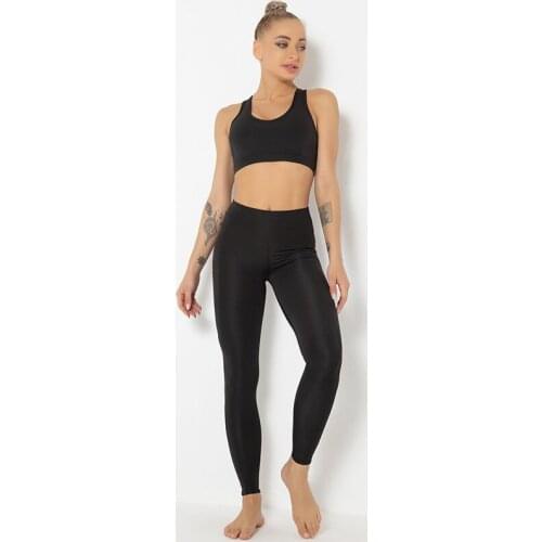 Shi Nuoxuan Womens Skin-Tight Yoga Bra Set Threaded Sports Running Fitness Vest Set