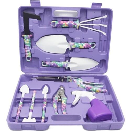 10pcs Gardening Tool Set With Carrying Case Gardening Hand Tools Including Shovel Watering Can
