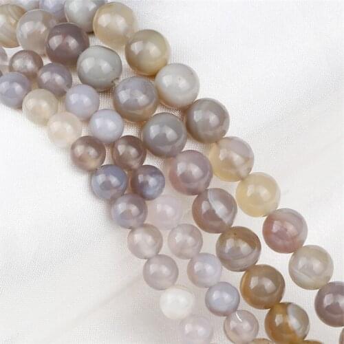 8/6mm White Grey Striped Agates Veins Natural Stone For DIY Handmade Bracelet Round LAVA Loose Beads Jewelry Making Accessories