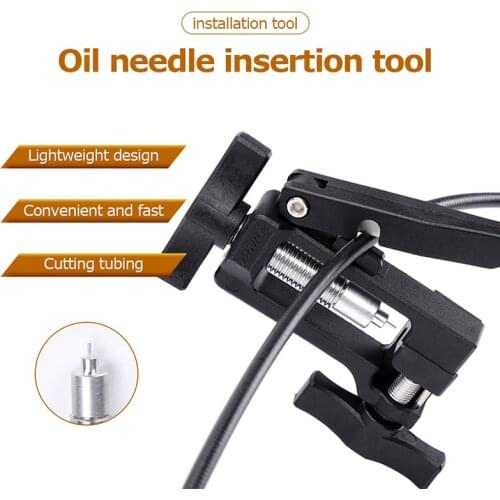 Bicycle Oil Needle Installation Tool Bike Hydraulic Disc Brake Hose Inserting Needle Tool Press Installation Oil Tube Cutter