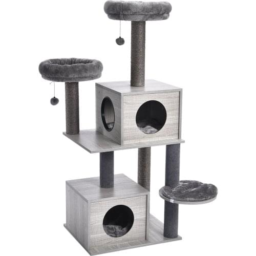 CatS Tree Tower Cats Play Tree Scratching Post Climbing Jumping Toy House Furniture Protective drapak wieża dla kota