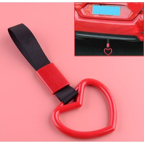 Heart Red Ring Subway Train Bus Car Handle Strap Charm Drift Universal