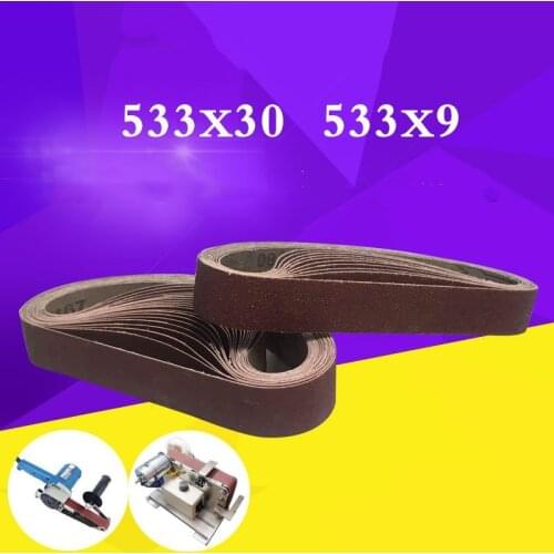 Sanding Belt 10 Pcs Alumina Abrasive Tape 533 x 30 Polishing Polishing Sanding Tapes for Metallurgy Machinery