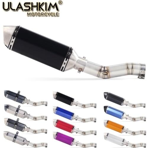 Motorcycle Full Exhaust Middle Pipe Slip On For Suzuki GSXR600 Gsxr700 Gsxr750 K7 GSX R700 R750 R600 GSXR 600 750 2008 To 2010