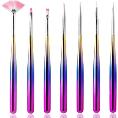 7pcs Nail brush painting set nail pen nail tool drawing pen nail professional salon design