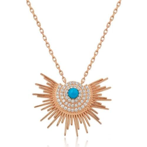 Real Silver 925 Jewelry Silver Born Sunglasses Womens Necklace