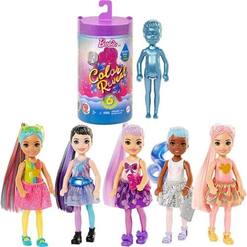 Original Mini Barbie Chelsea Color Reveal Changing In Water Surprises Dolls for Girl Toy for Kid Birthday Christmas Gifts Brand