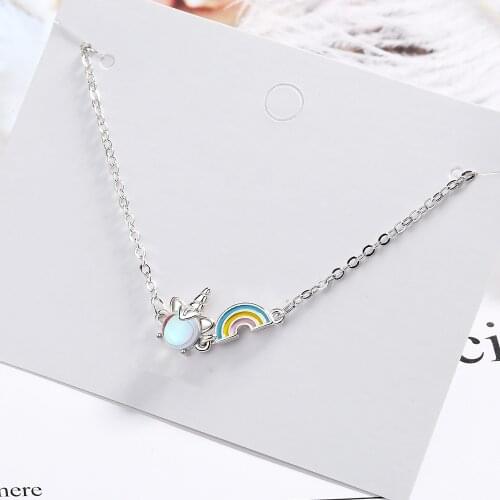 Luckydays Hot Unicorn Rainbow Charm Bracelet &Bangle For Women Girls Party Jewelry Pulseras Mujer
