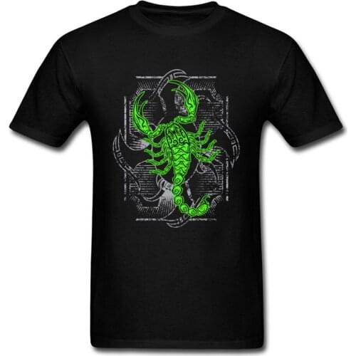 Scorpion Cotton Tops Tees for Male Summer T Shirts Normal Designer O-Neck Clothing Shirt Short Sleeve Free Shipping
