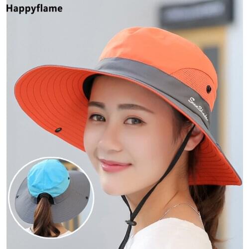 New Parent-child Fishing Hat Outdoor UV Protection UPF 50+ Sun Hat Bucket Hat Womens Panama Hat Summer Wide Brim Bob Hiking Hat