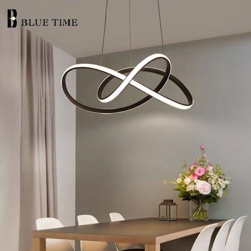 Modern LED Pendant Light For Living Room Bedroom Kitchen Home Indoor Decor Lighting Fixtures White Coffee Pendant Lamp 110V 220V