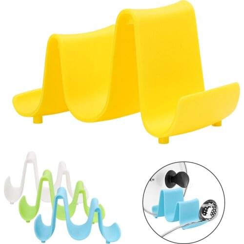 HILIFE Spatula Holder Pot Lid Stand Rack Multifunctional Durable Kitchen Lid Spoon Rest Utensil Kitchen Cooking Tools
