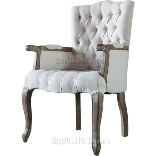 Custom Made American Country Retro Old Bedroom Study Chair Tiger Chair Cafe Restaurant Wedding Photo Studio Designer Dining Chai