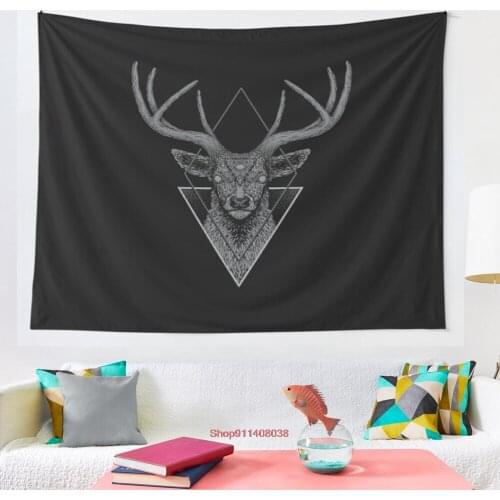 Dark Deer tapestry Wall Hanging Tapestries for Living Room Beach Towel Blanket
