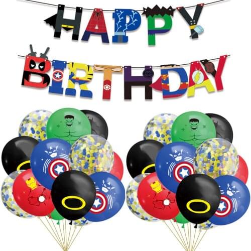 1 Set Marvel Super Hero Hulk Happy Birthday Party Decoration Balloons Kids Adult Birthday Party Supplies Baby Shower Balloons