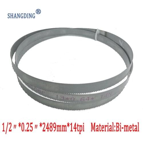 Top Quality Metalworking 98"x 1/2" x 0.25" or 2489*13*0.65*14tpi bimetal M42 metal bandsaw blades for European band saws