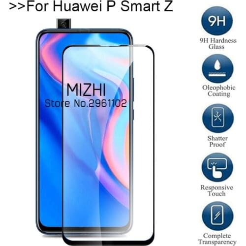 Tempered glass on psmart z protective glass for huawei p smart z y9 prime 2019 screen protector huwei huaway psmartz film 6.59"