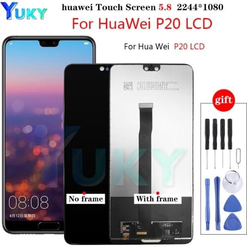 5.8 inch Huawei 100% Original P20 LCD Display For Huawei EML-AL00 EML-L09 EML-L22 EML-L29 With Frame Touch Digitizer Assembly