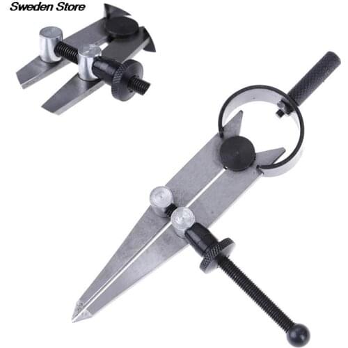 1PC Carbon steel Scriber Divider Wheel Compass Leather Stitch Hole Distance Measure Compass rotary cutter Leather Divider Tool