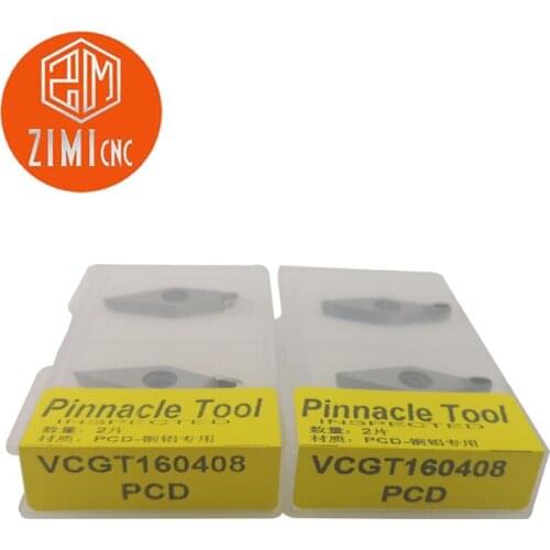50pcs VCMT / VCGT160408 PCD CNC cutting aluminum copper machining boring turning diamond blade